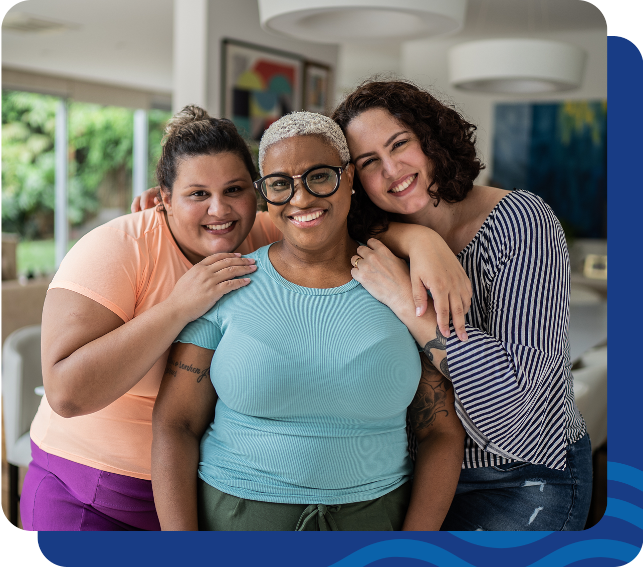 Group of friends involved as participants in clinical trials and clinical studies